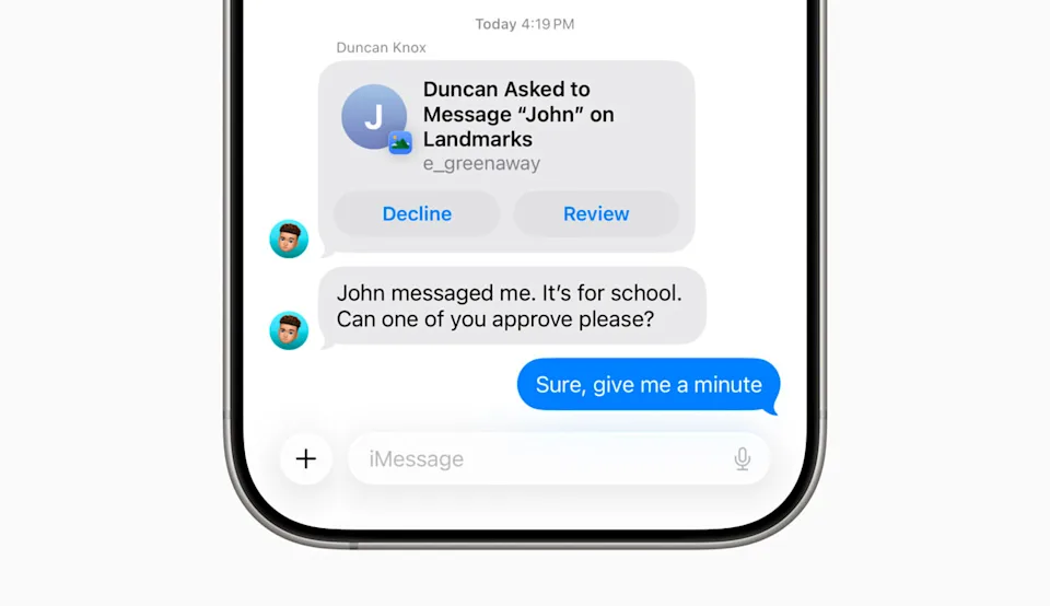 iOS 26 вимагатиме від дітей отримувати дозвіл батьків для надсилання повідомлень на нові номери 34 Apple