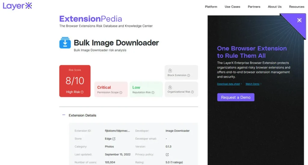 bulk image downloader extensionpedia page