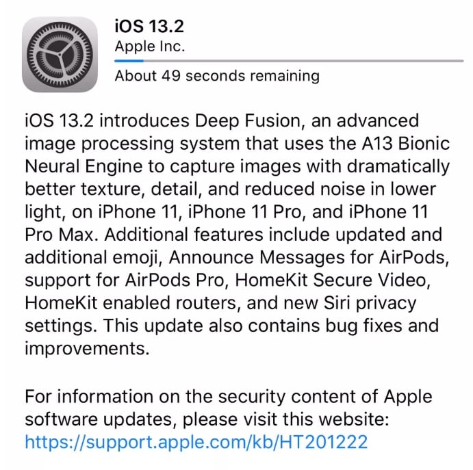 iOS 13.2 1
