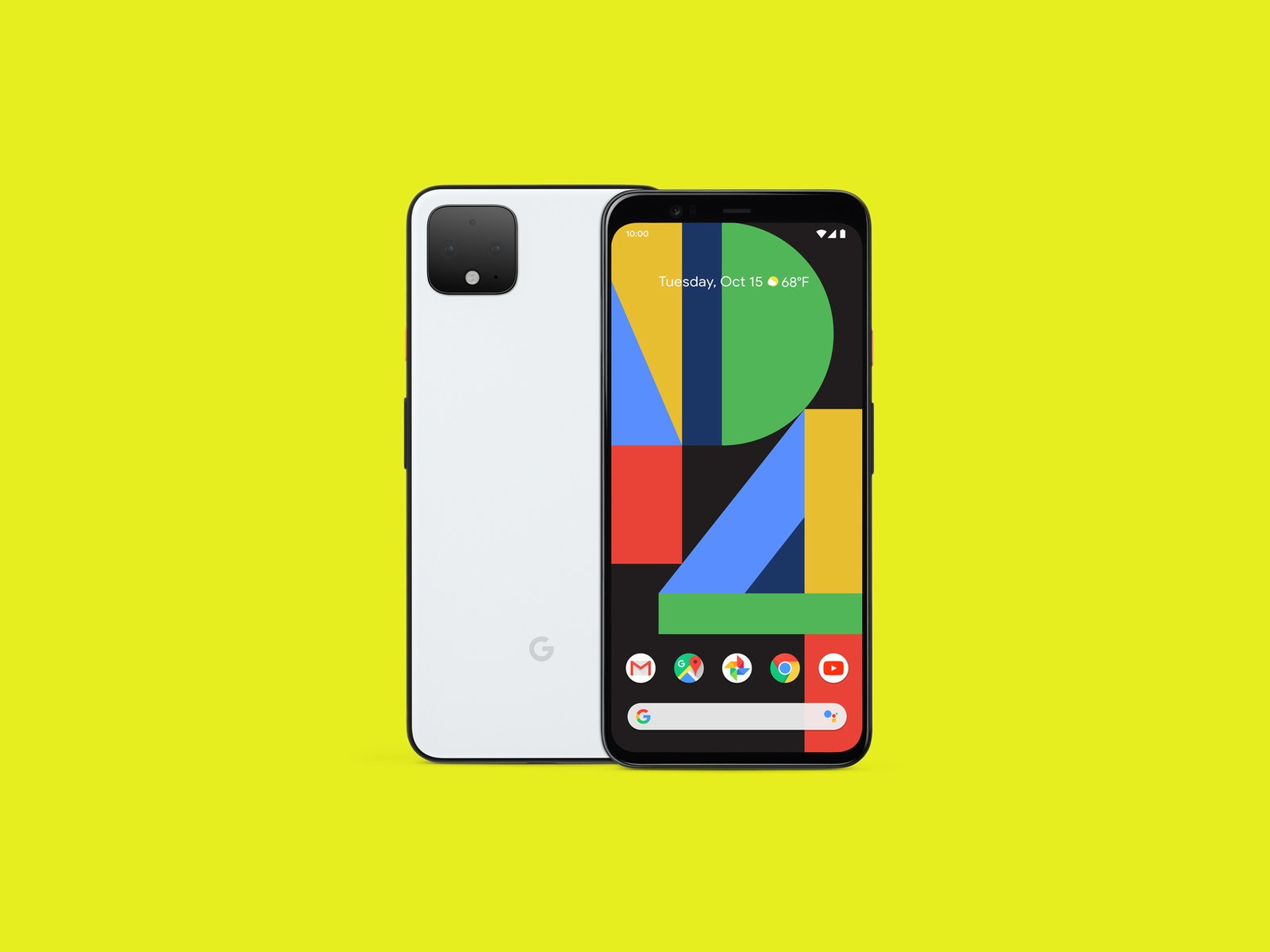 Gear Google Pixel 4 Front and Back SOURCE Google
