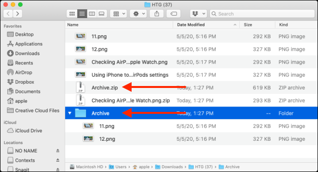 Compress files Mac 1