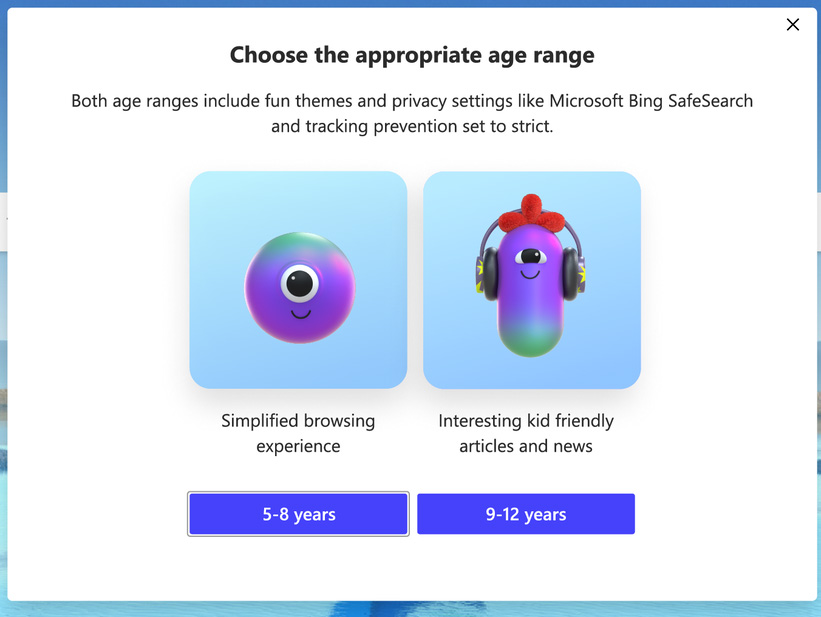 select age ranges