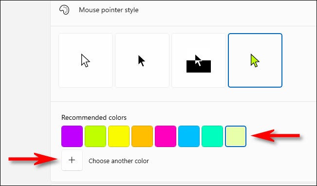 win11 choose cursor color