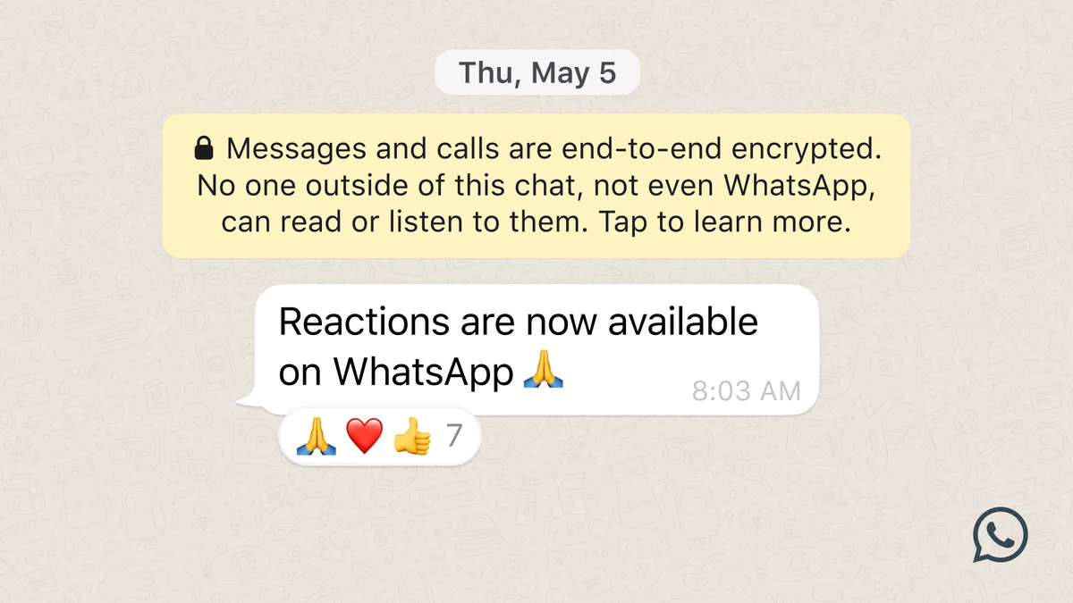 WhatsApp запускає смайли-реакції, великі файли та великі групи