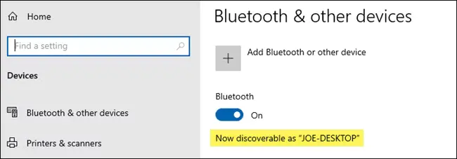 Налаштування Bluetooth у Windows 10
