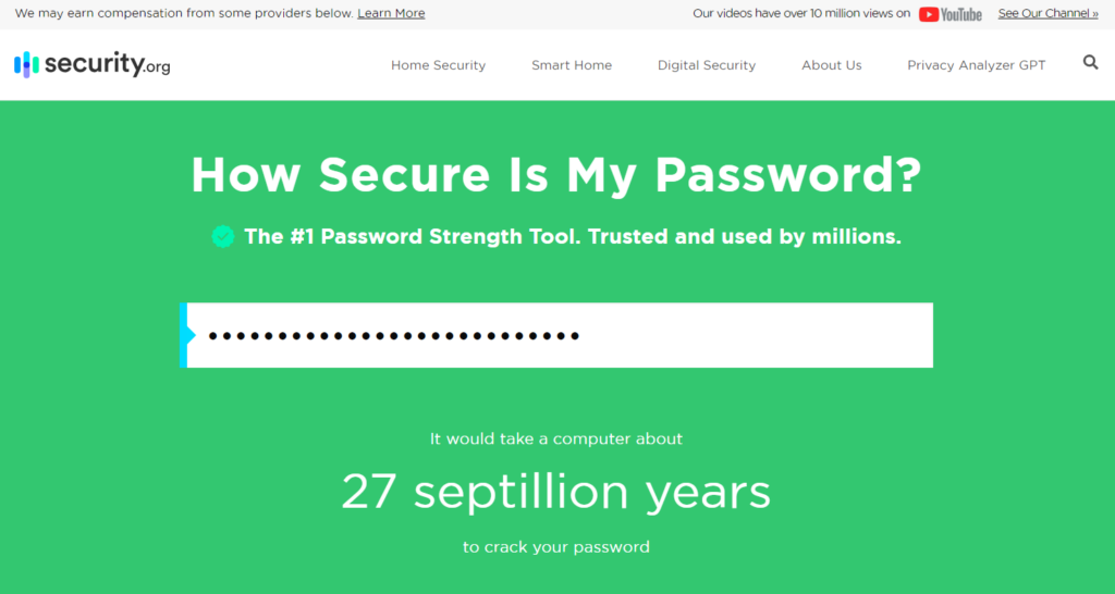 How Secure Is My Password Password Strength Checker 1