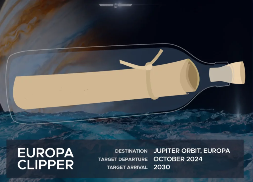 Sign On Message in a Bottle NASA s Europa Clipper