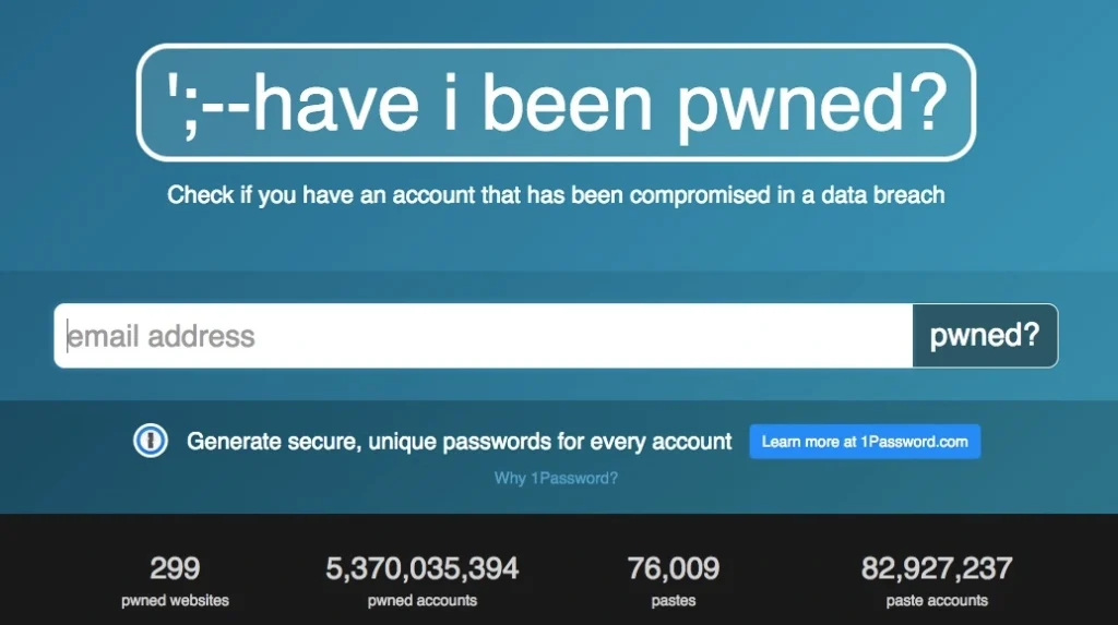 creepy websites have i been pwned