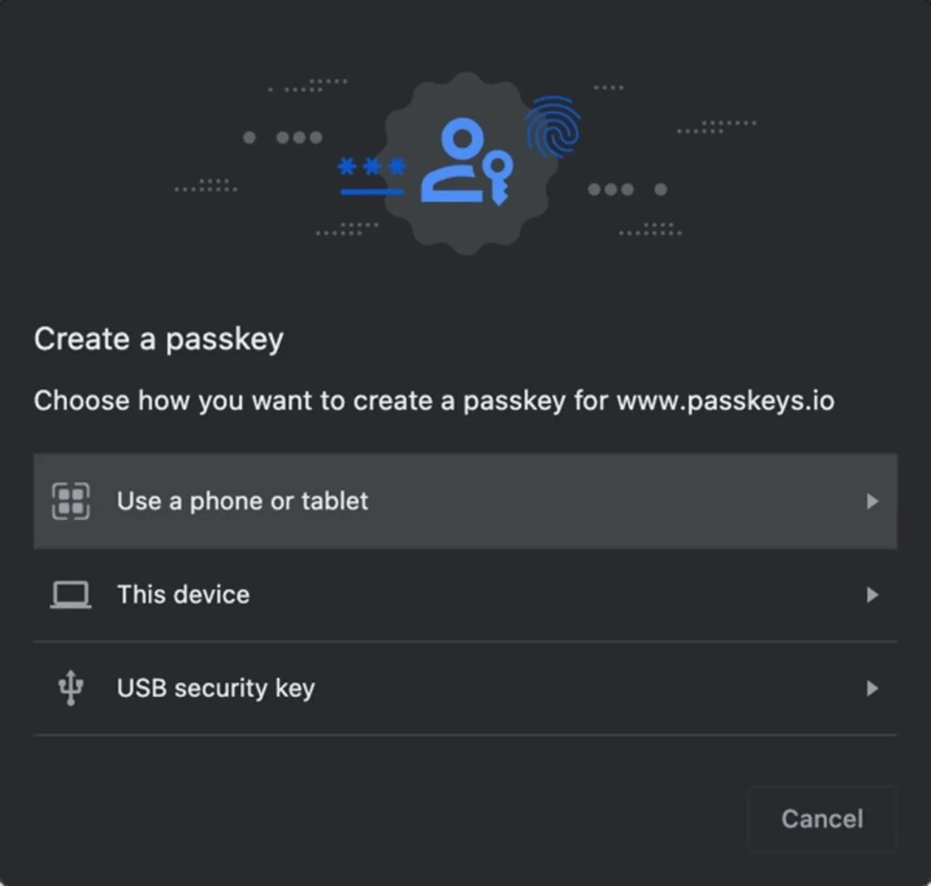 Використання passkeys.io