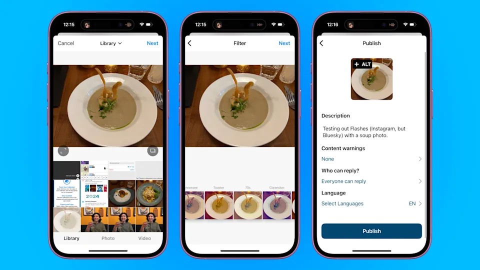 Flashes, альтернатива Instagram на основі Bluesky, тепер доступна для iPhone 35 Додаток Flashes від Bluesky