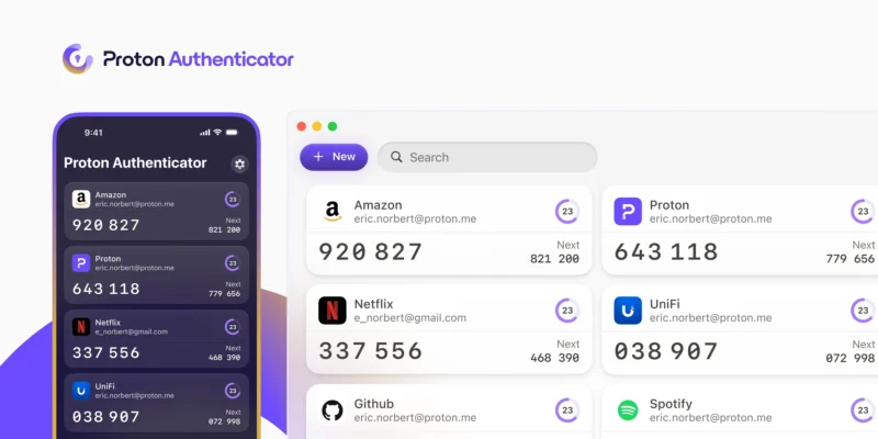 Proton випустив безкоштовний додаток для двофакторної автентифікації Proton Authenticator