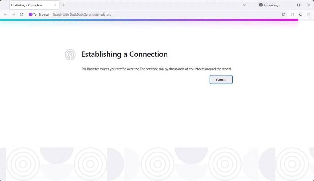 connecting to the tor network