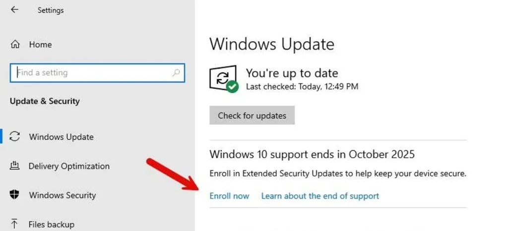 enroll in esu settings