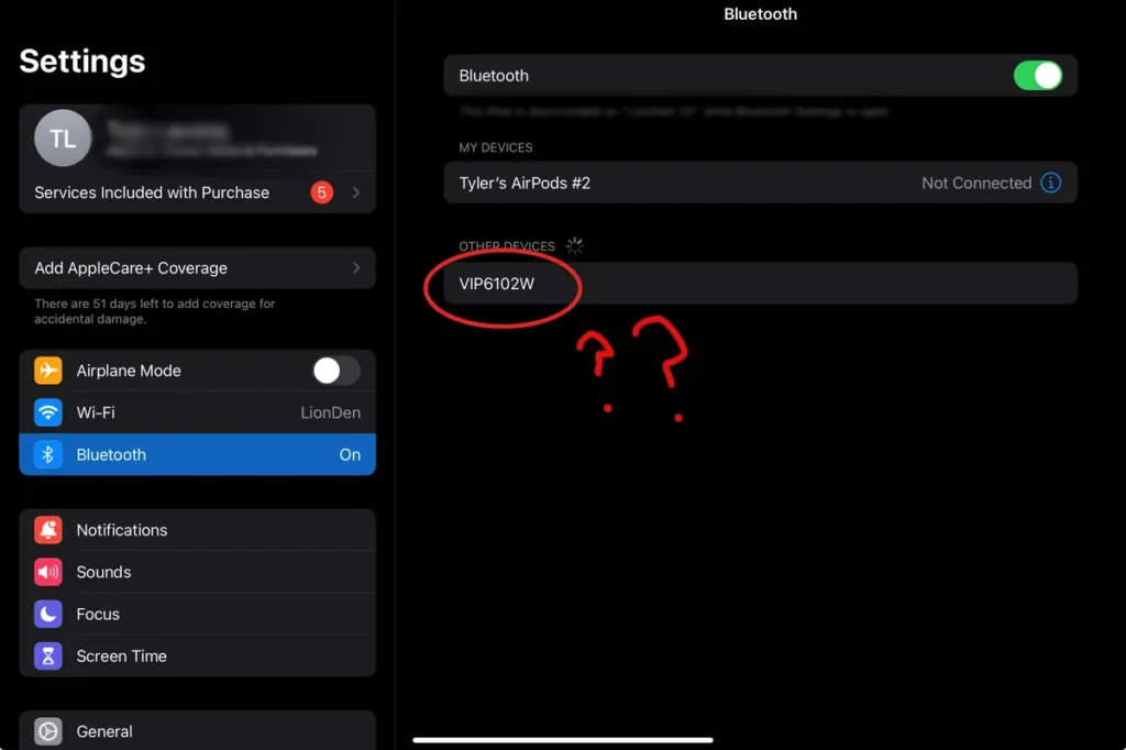 bluetooth strange device