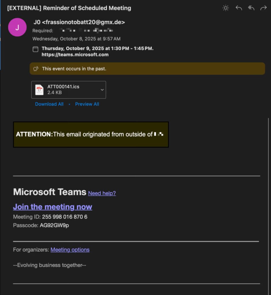 fake microsoft teams invite malicious oauth app email