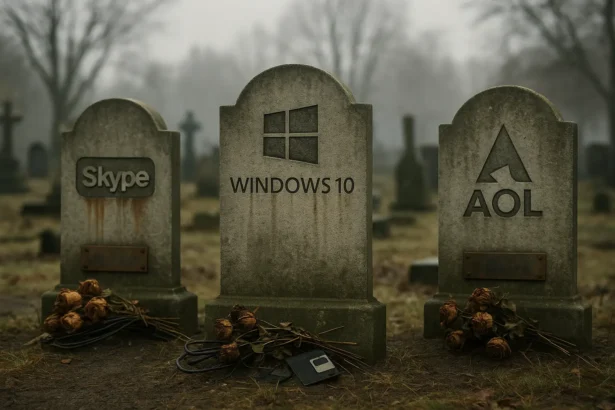 Від Windows 10 до AOL dial-up: Технології, що зникли у 2025 році