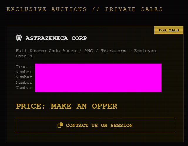 Хакери стверджують, що зламали AstraZeneca та викрали 3 ГБ корпоративних даних 33 Хакери стверджують, що зламали AstraZeneca та викрали 3 ГБ корпоративних даних