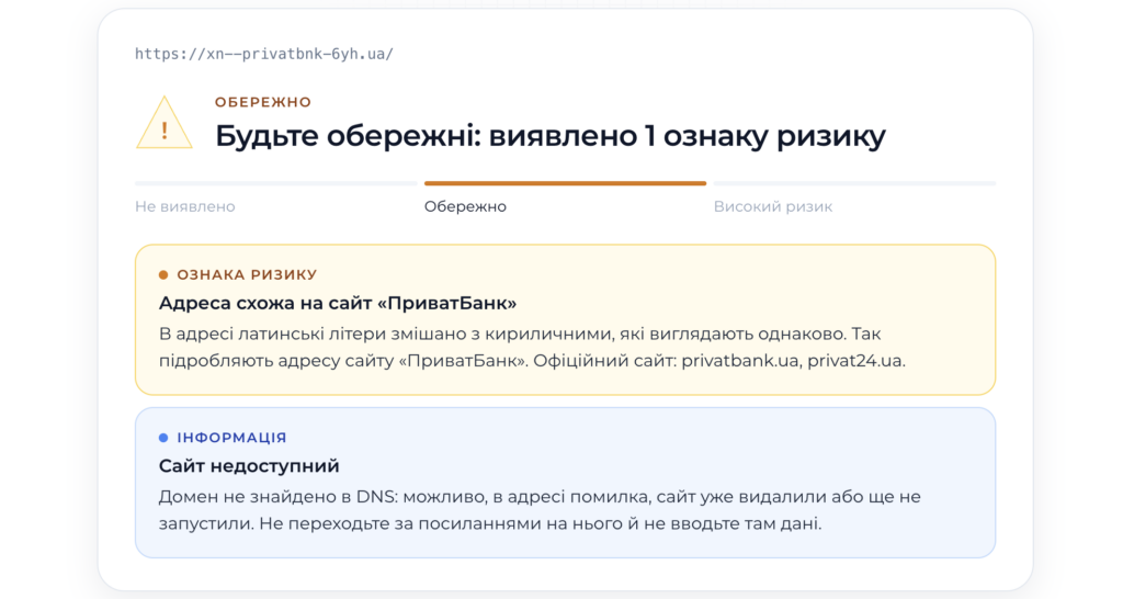 Як перевірити безпеку сайту: безкоштовний сканер CyberCalm і що означають його результати 13 znimok ekrana 2026 10 08 o 22.18.47