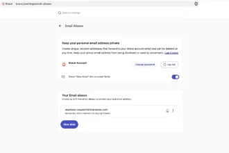 Brave приховує справжню адресу пошти під час реєстрації на сайтах